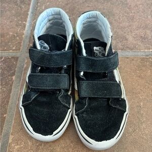Vans Kids Black and White High-Top Sneakers
